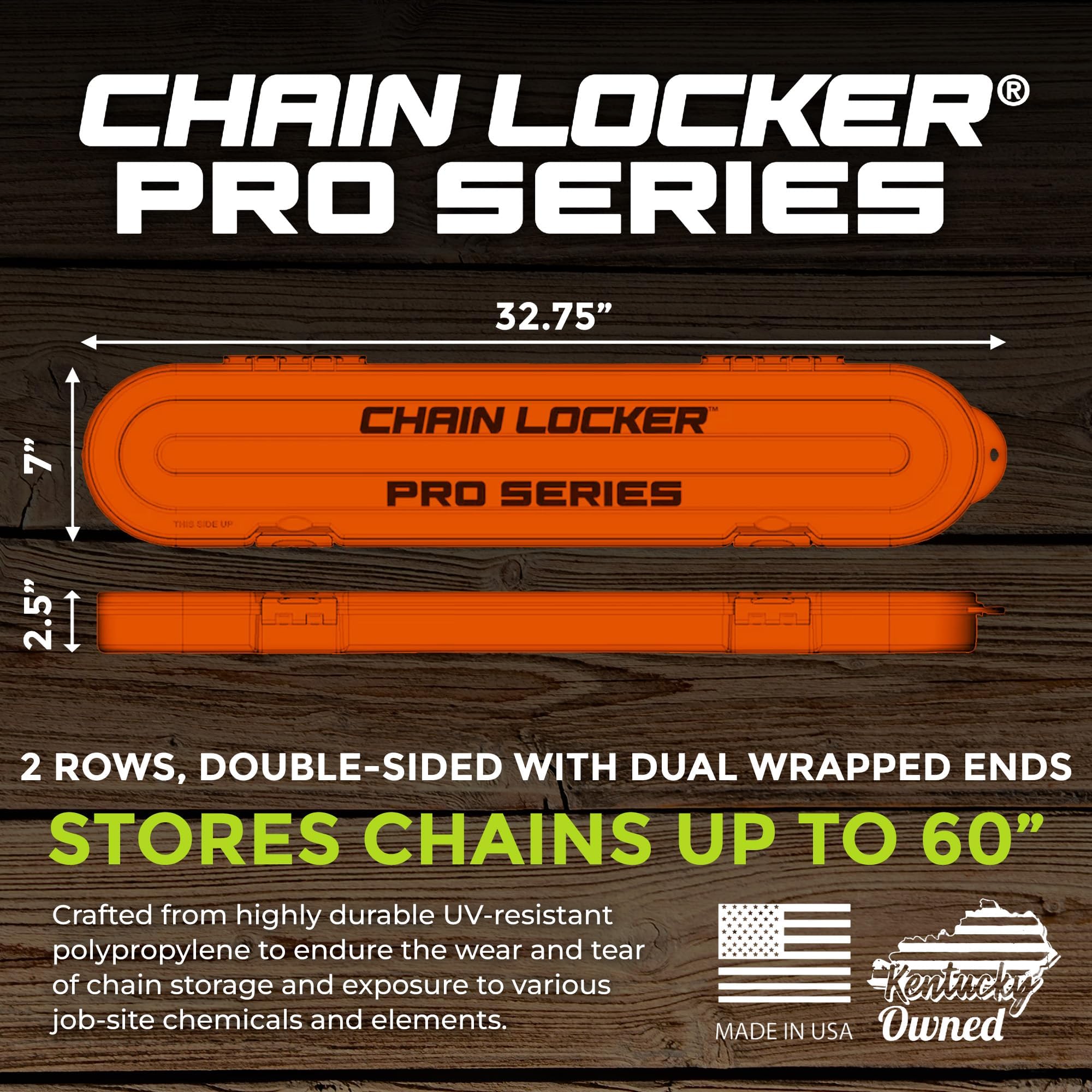 Chain Locker Pro Series holds up to 20 chains with secure organization.