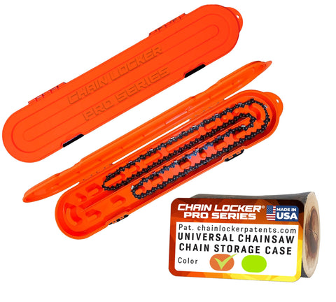 Chain Locker Pro Series universal storage case showing a long chain for transport.