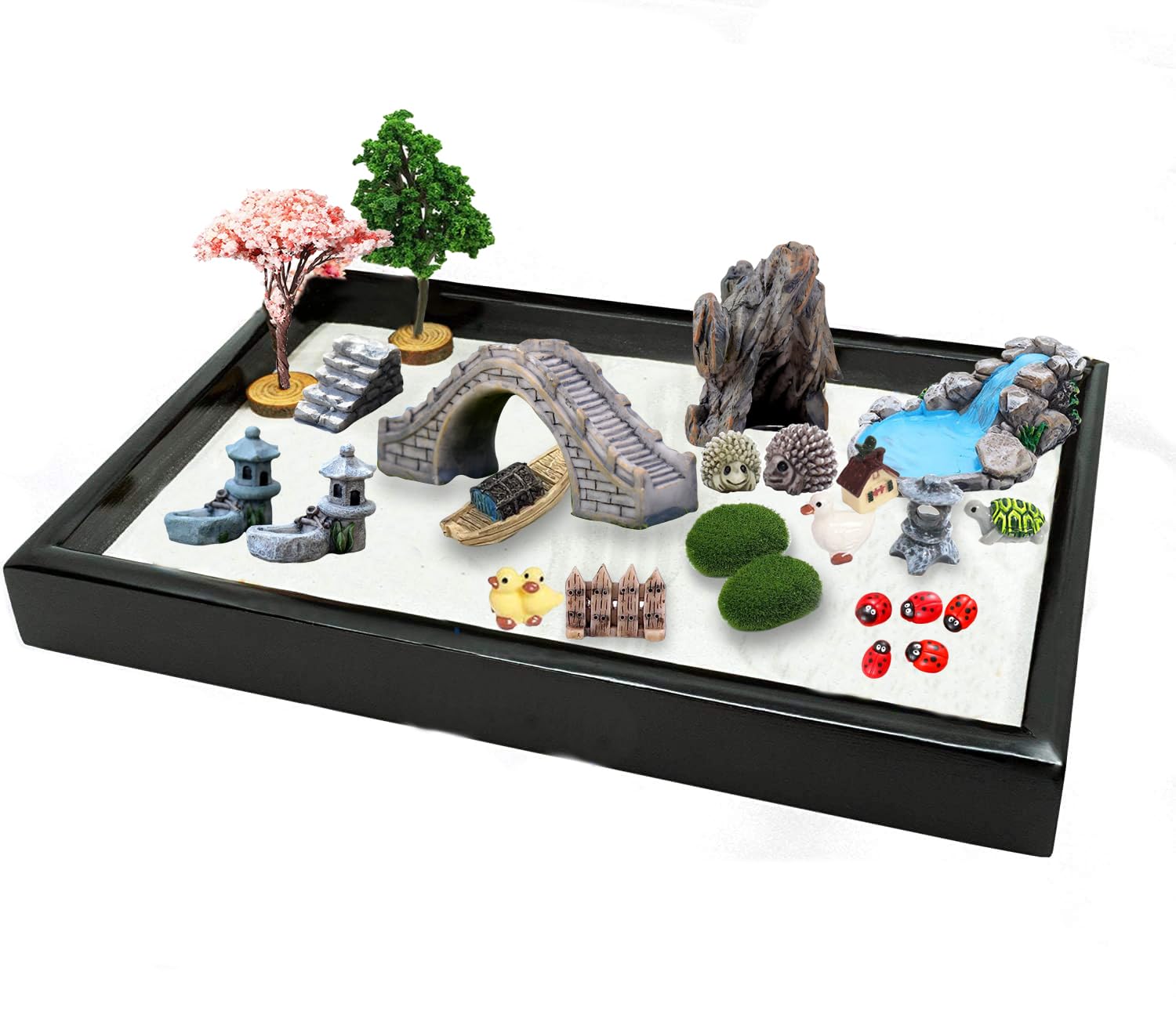 CHAKANLX Fairy Garden garden rockery adds tactile detail and rustic charm to displays.