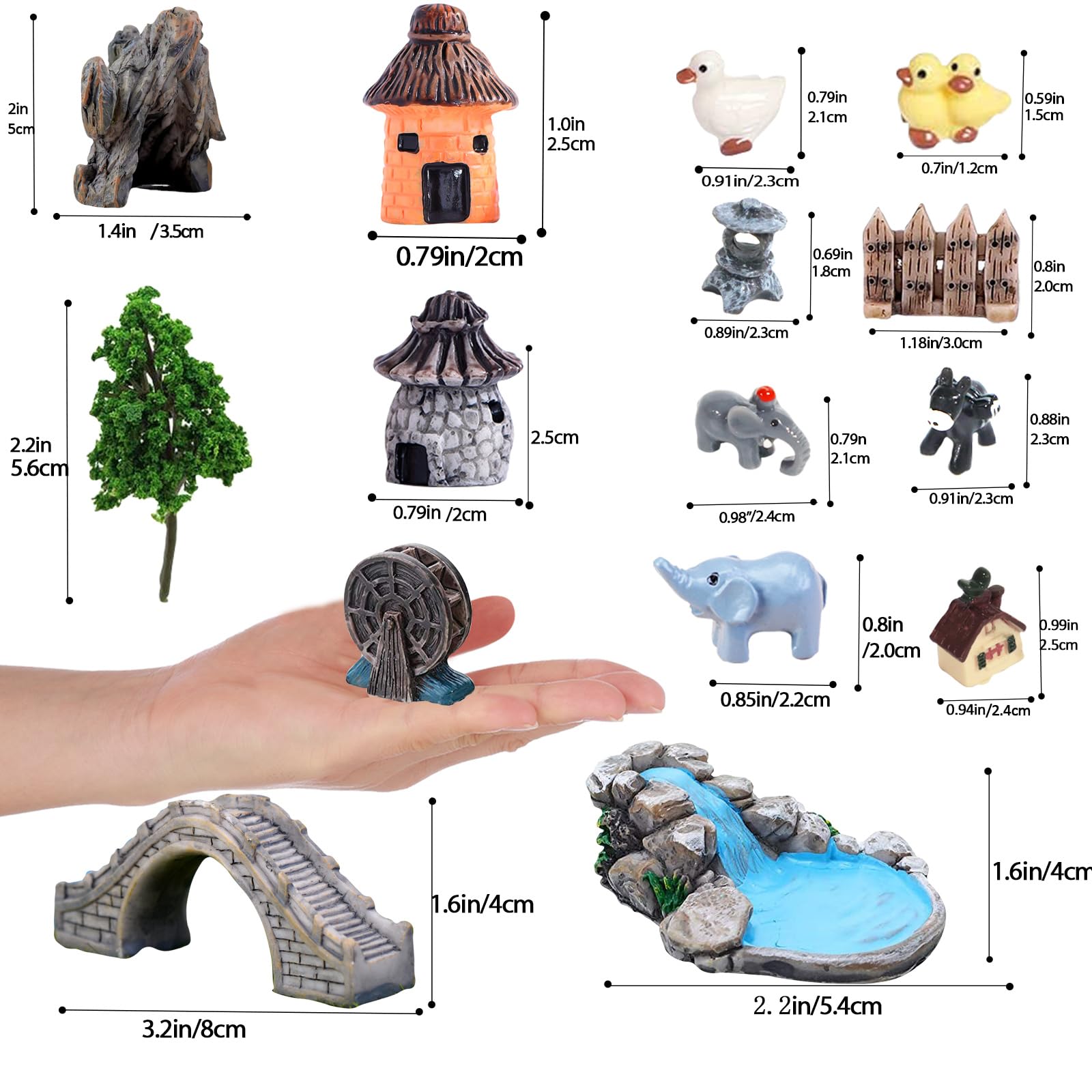 CHAKANLX Fairy Garden pool tower adds height and reflective surfaces for serene micro scenes.