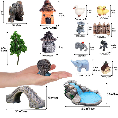 CHAKANLX Fairy Garden pool tower adds height and reflective surfaces for serene micro scenes.