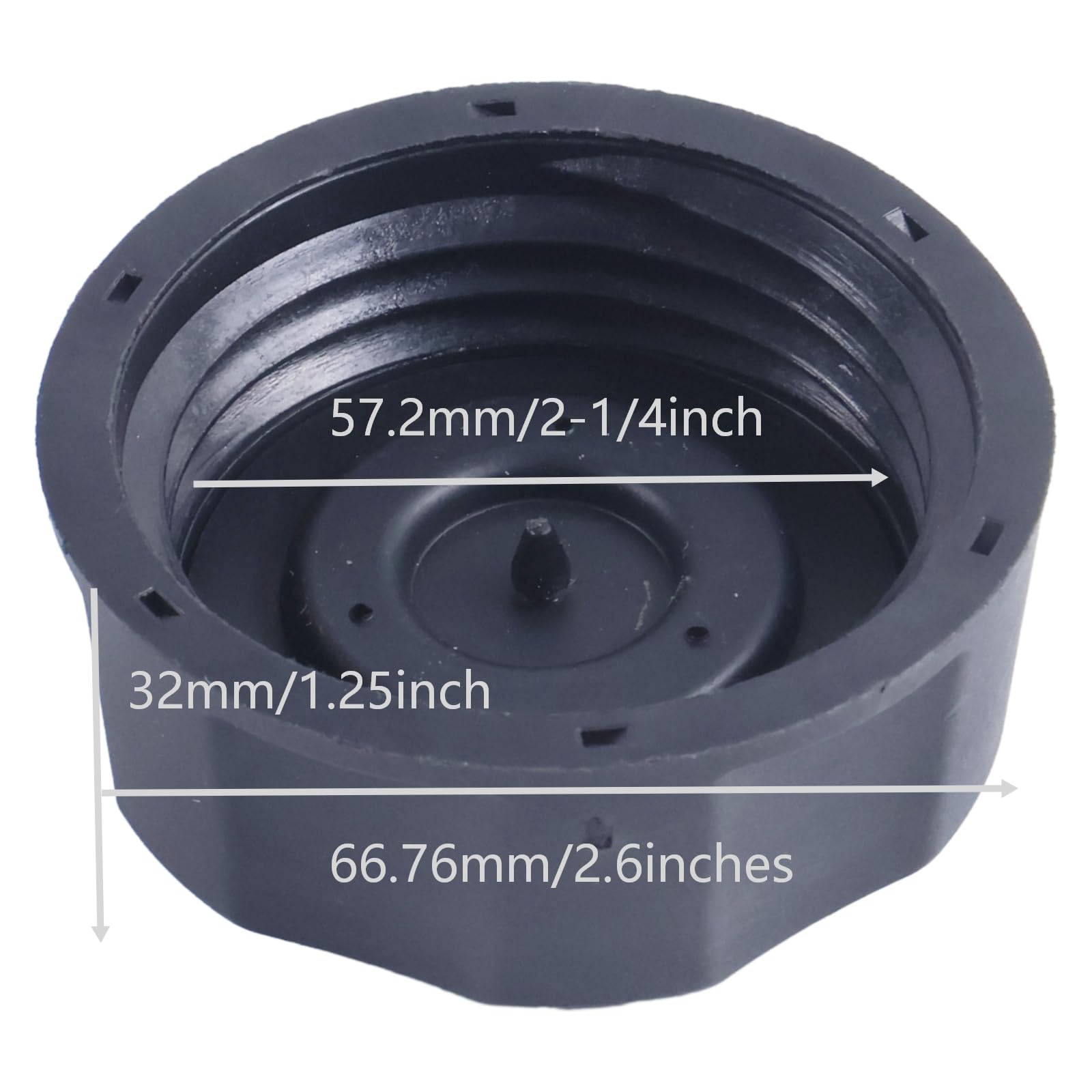Chamixx fuel cap on mower showing cross-brand compatibility