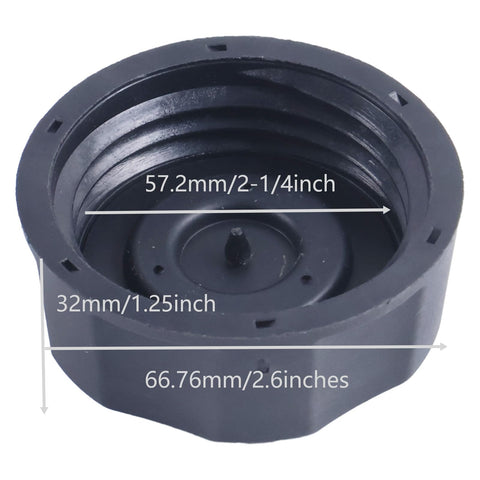 Chamixx fuel cap on mower showing cross-brand compatibility