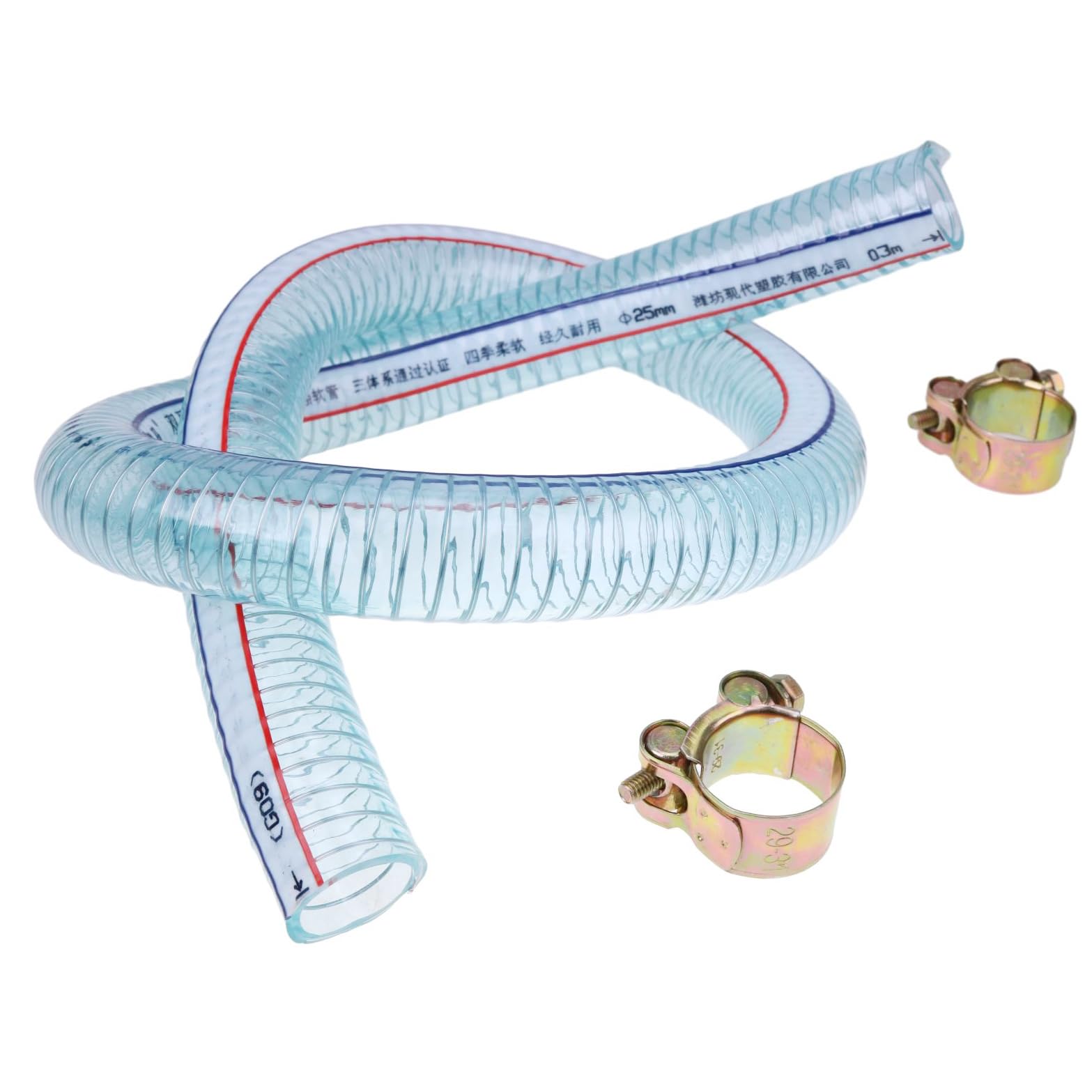Chamixx blue hose clamps ready to secure hose assemblies