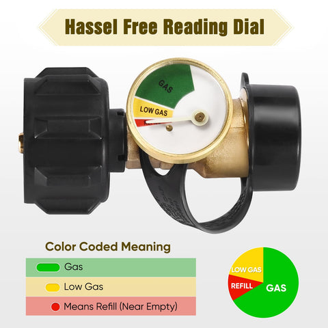 Champs propane tank gauge installation inline demonstrates easy setup.