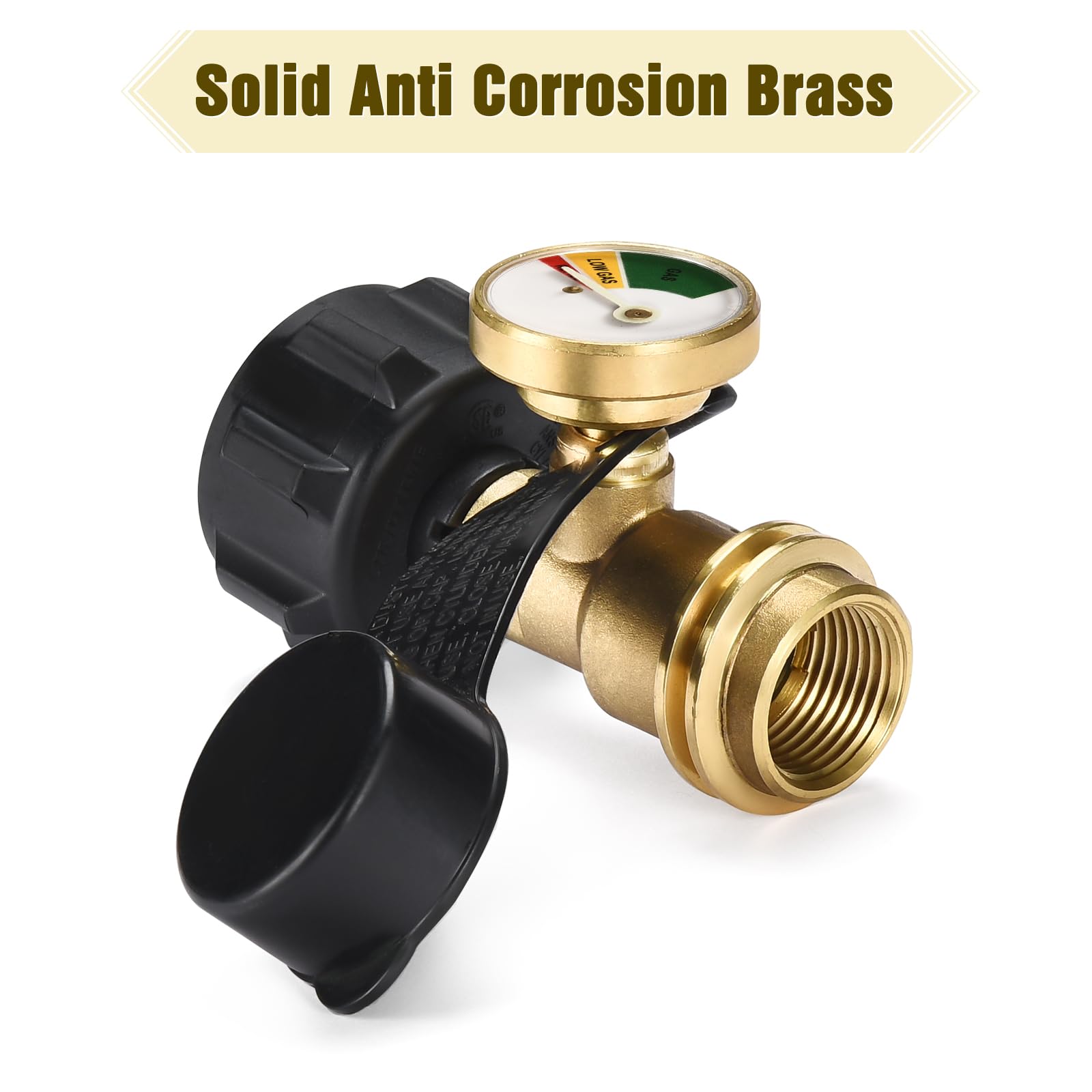 Champs propane tank gauge rv setup shows compatibility with QCC1 Type1 cylinders.