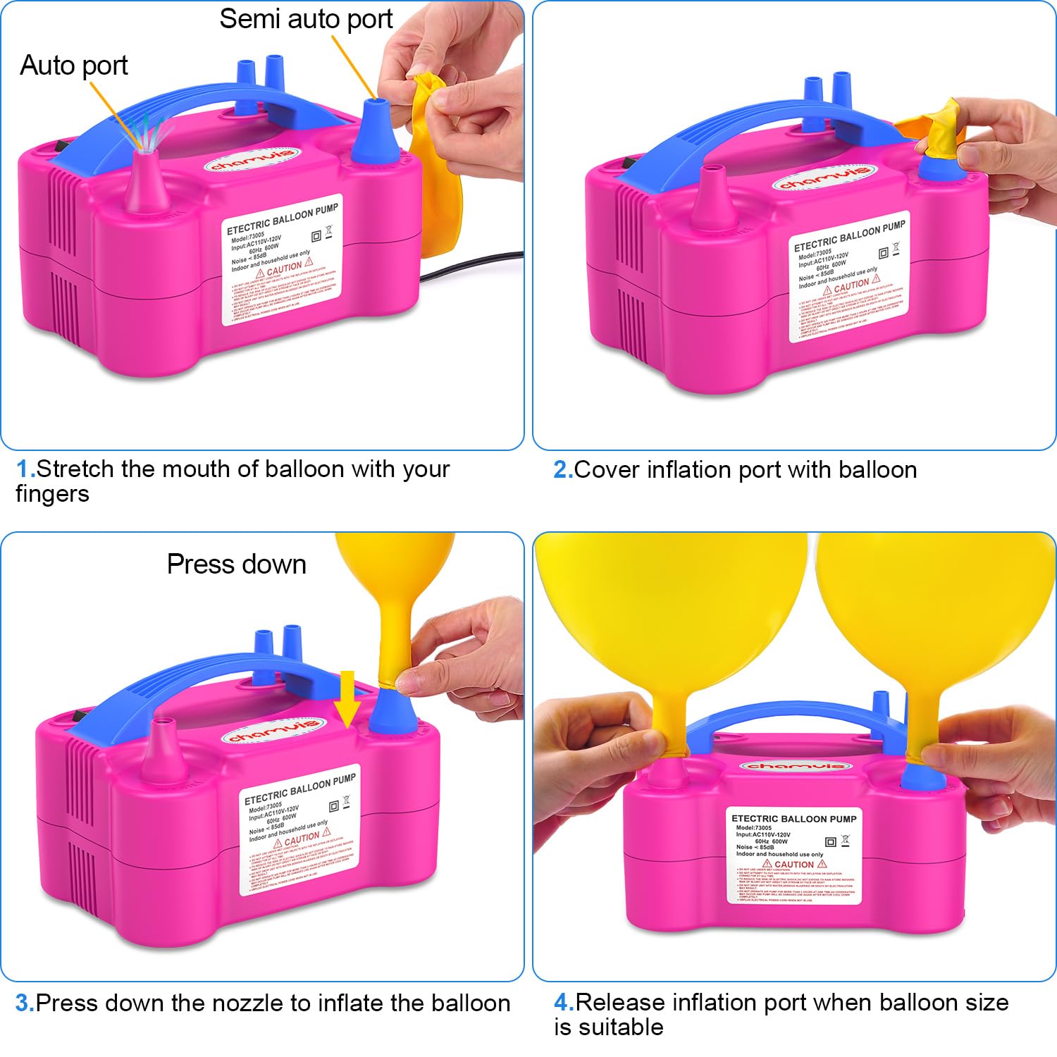 Chamvis balloon clips secure decorations for a clean look.