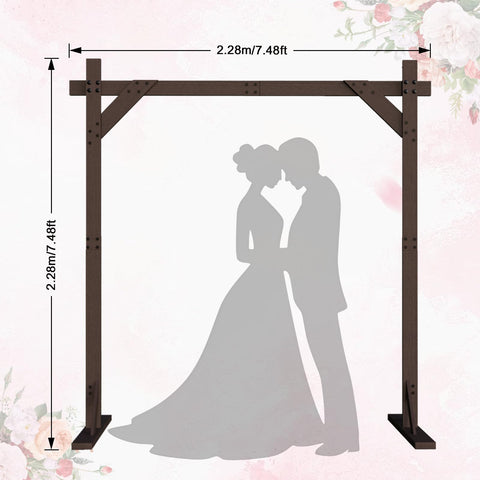 Chamvis wooden wedding arch assembly instructions show quick setup and reusable design.