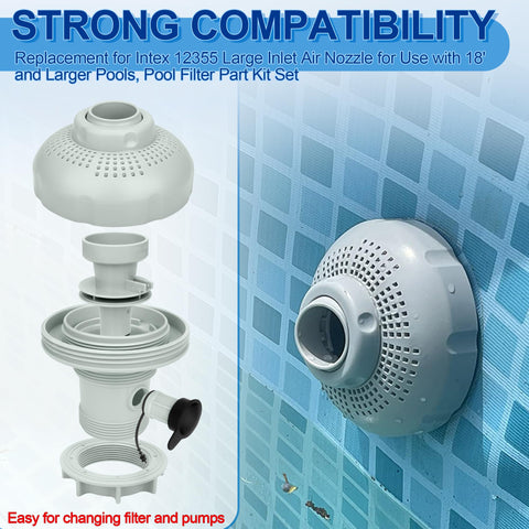 ChangTa 12355 connects to Intex pumps 1900-2450 GPH for reliable jet flow