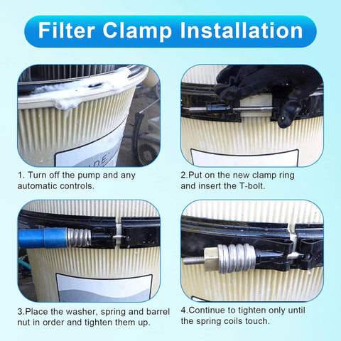 ChangTa 190003 clamp showing compatibility with Pentair and Hayward models