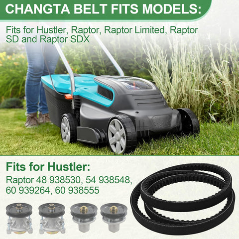 ChangTa Hustler Raptor side view shows rugged belt for reliable mowing