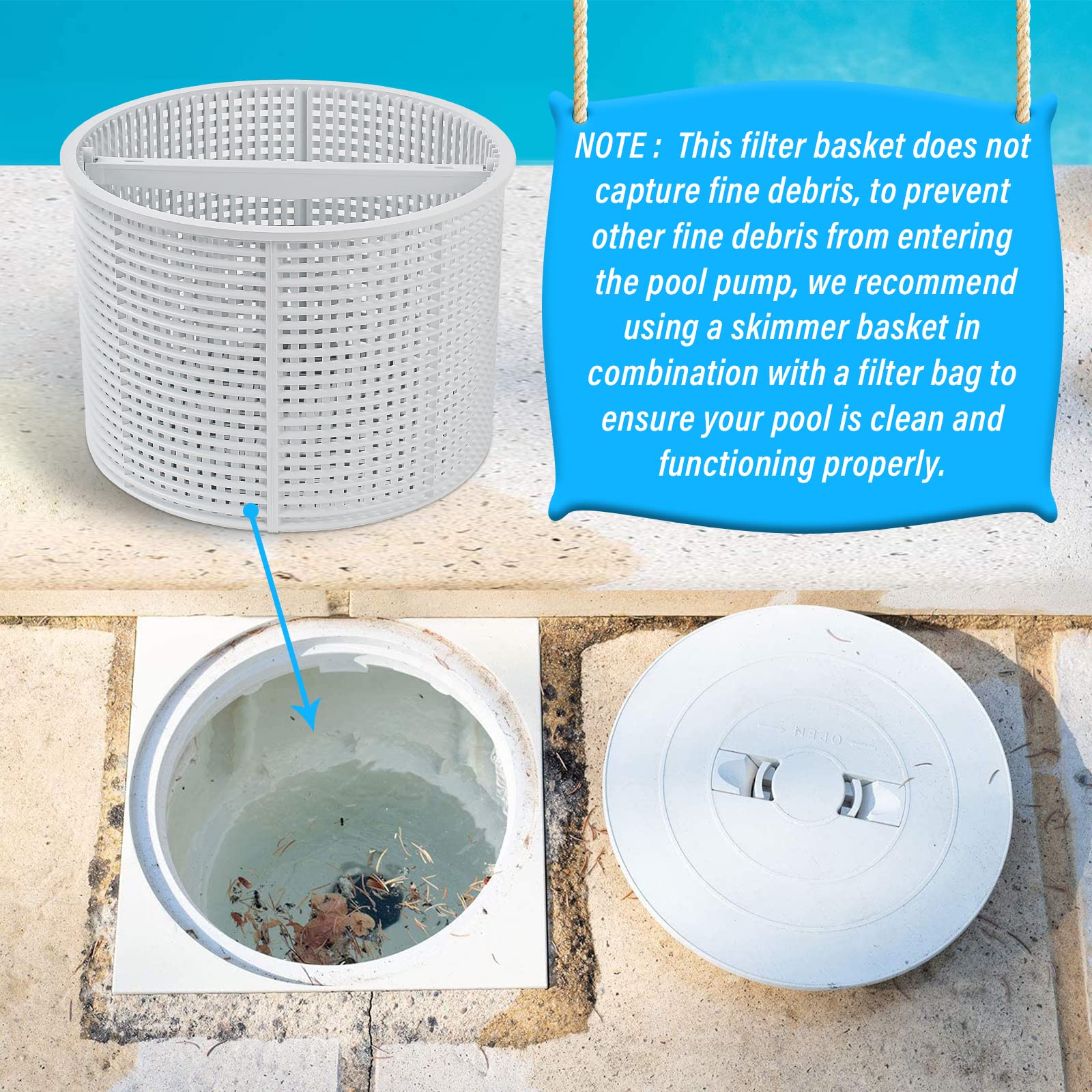 ChangTa 7-inch top rim basket offers secure fit and easy handling.