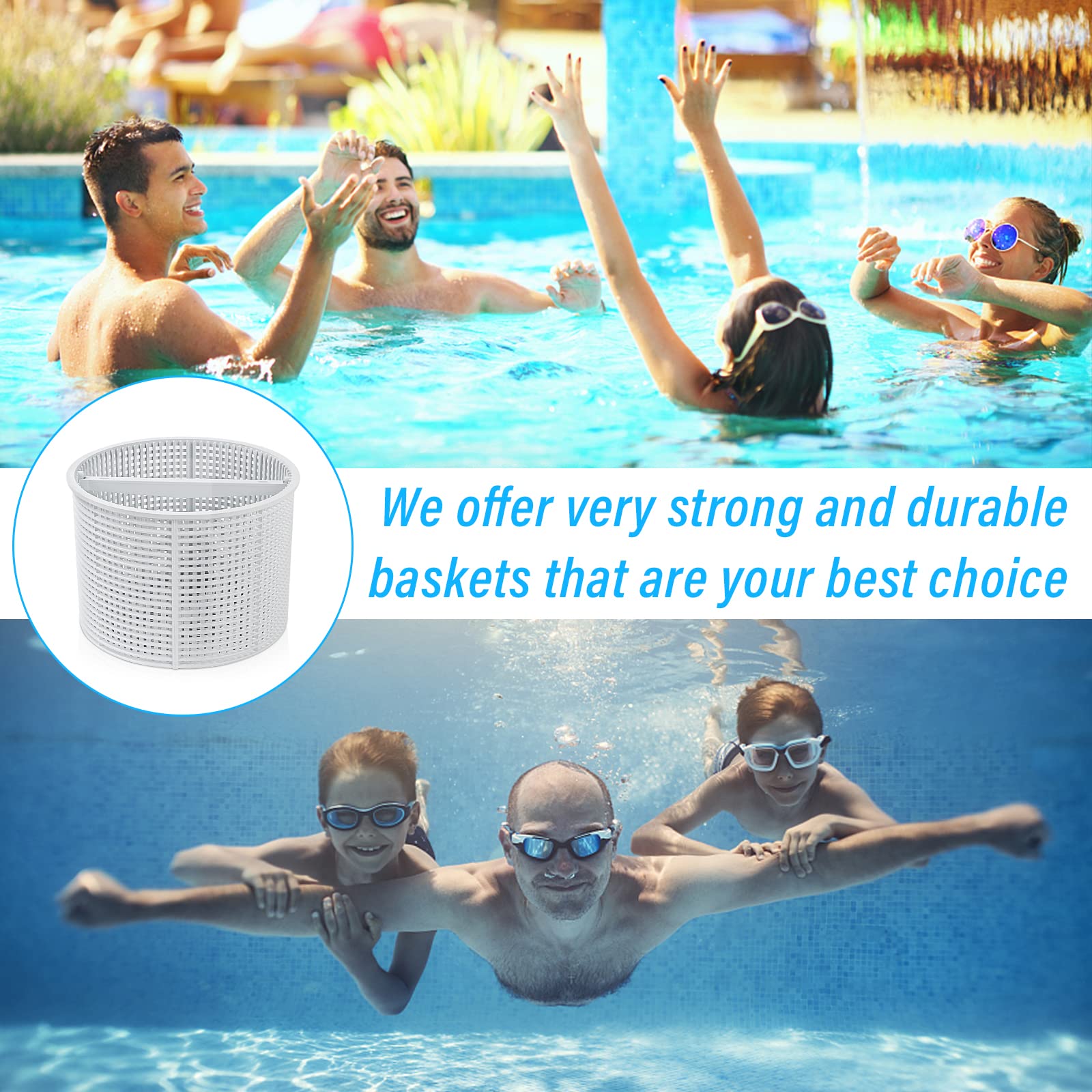 ChangTa debris-catching basket helps keep pool water clearer between cleanings.