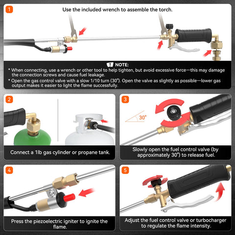 CHAOBING weed torch multi-purpose tool suitable for ice melting and grilling.