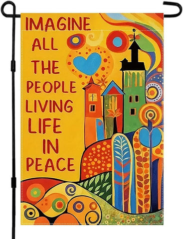 CHAONENG Imagine flag front view adds vibrant outdoor decor appeal.
