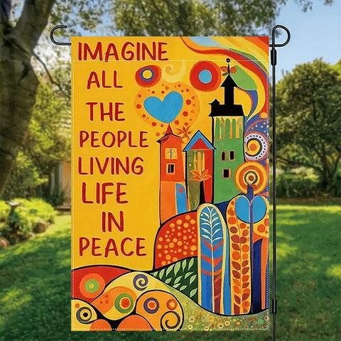 CHAONENG Imagine flag makes a thoughtful garden decor gift.
