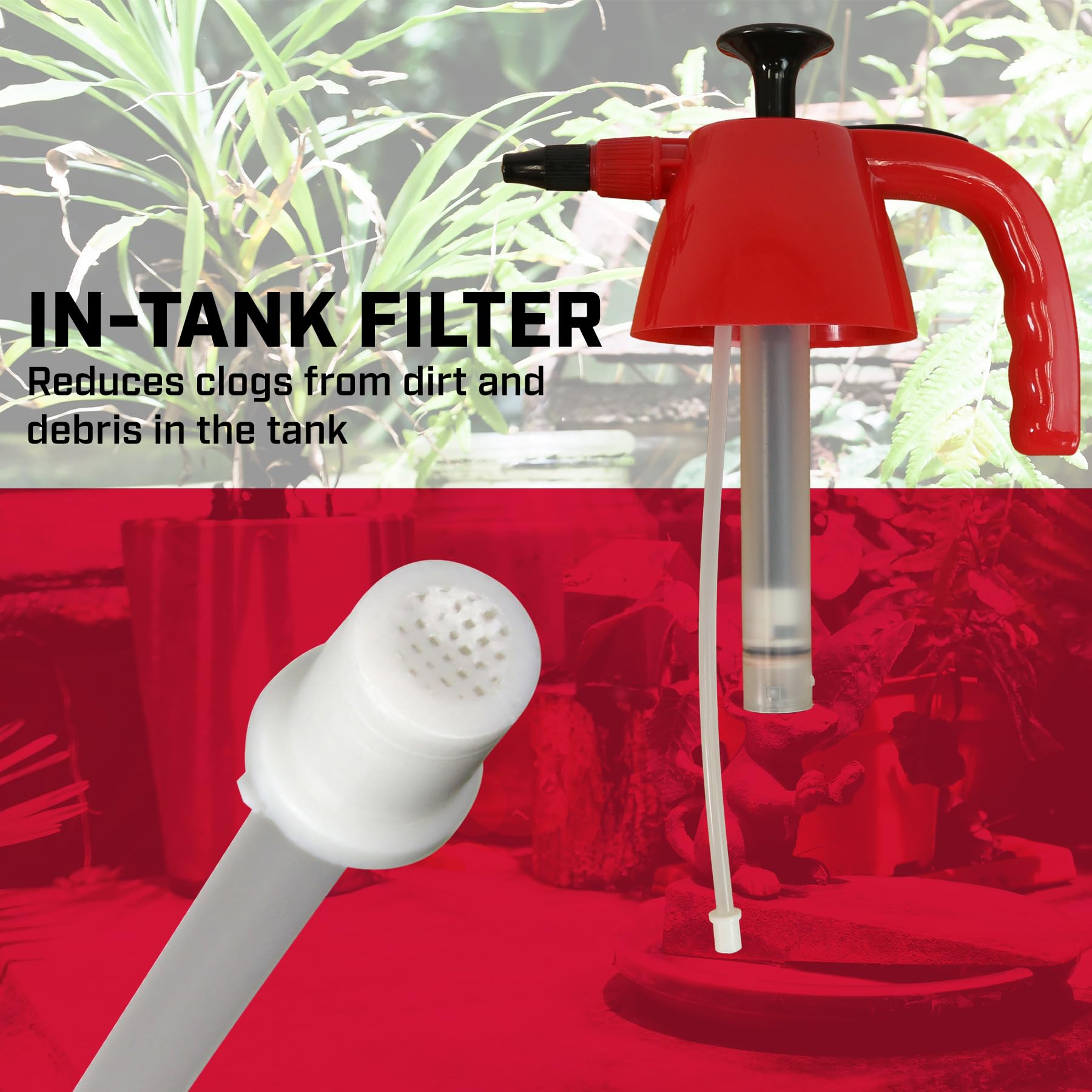 Chapin 10022 adjustable cone nozzle provides fine mist or focused spray.