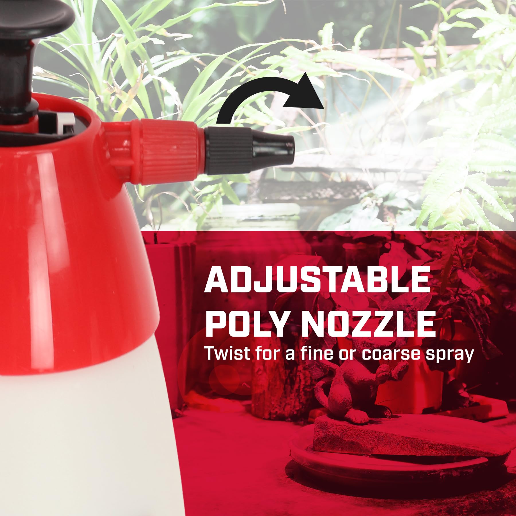 Chapin 10022 anti-clog filter helps steady spray during tasks.