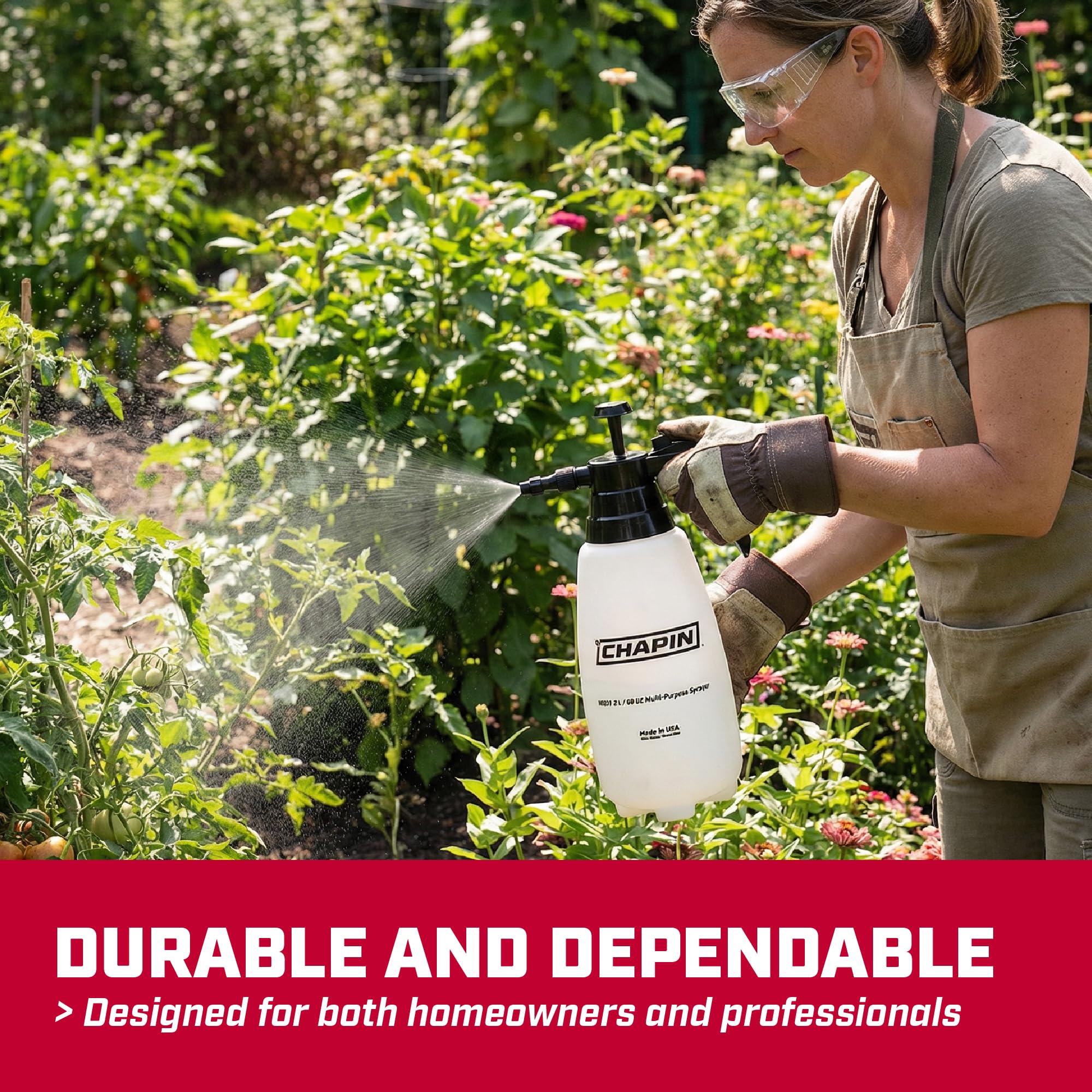 Chapin 10031 ergonomic design offers comfortable grip during extended lawn and garden use.