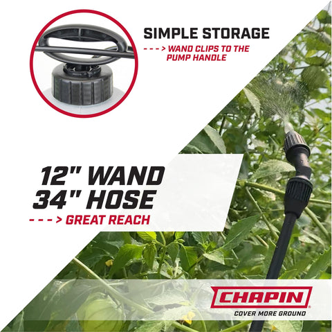 Chapin 16100 adjustable cone nozzle offers mist or stream spray.