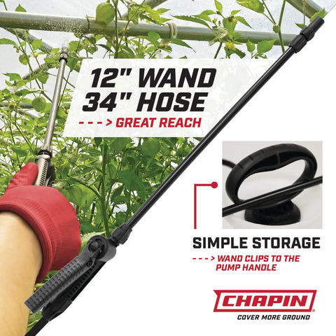 Chapin 20006 translucent tank shows fluid level at a glance for precise spraying.