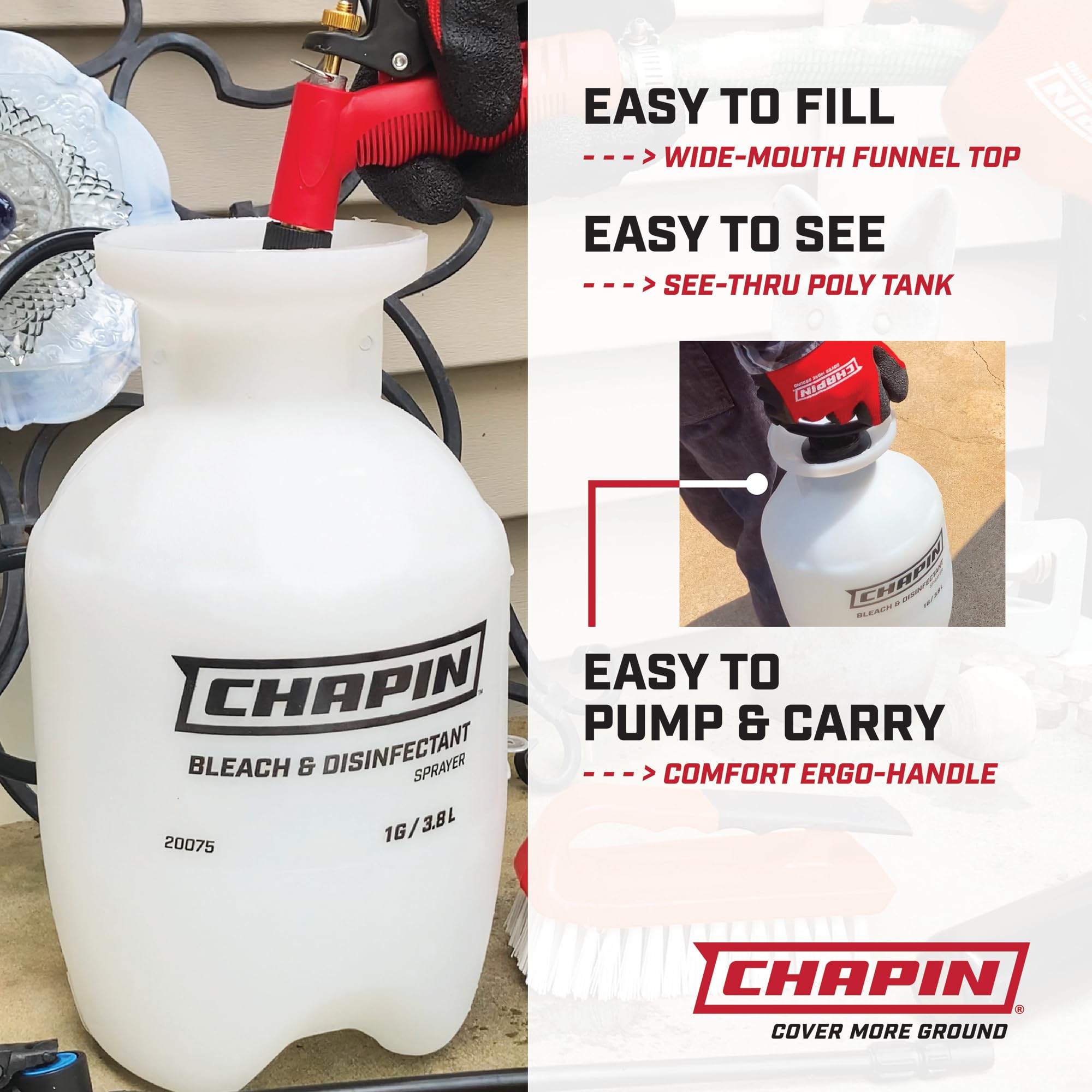 Chapin 20074 40-inch hose provides reach for larger surfaces