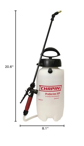 Chapin 26021XP chemical-resistant seals handle lawn chemicals reliably.