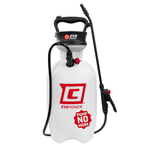 Chapin 28324 battery-powered sprayer with no pumping for effortless lawn care.