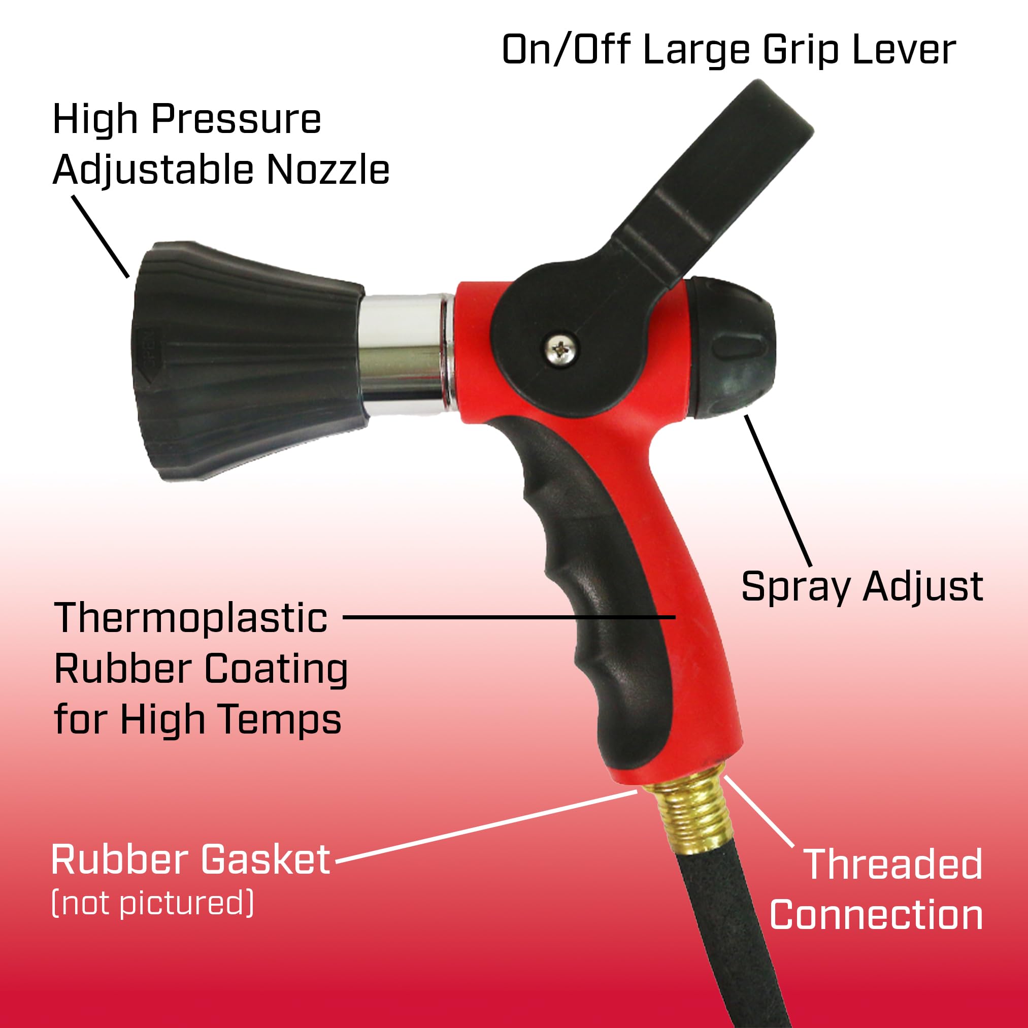 Chapin 4699 fireman-style nozzle durable-construction demonstrates rugged outdoor performance.
