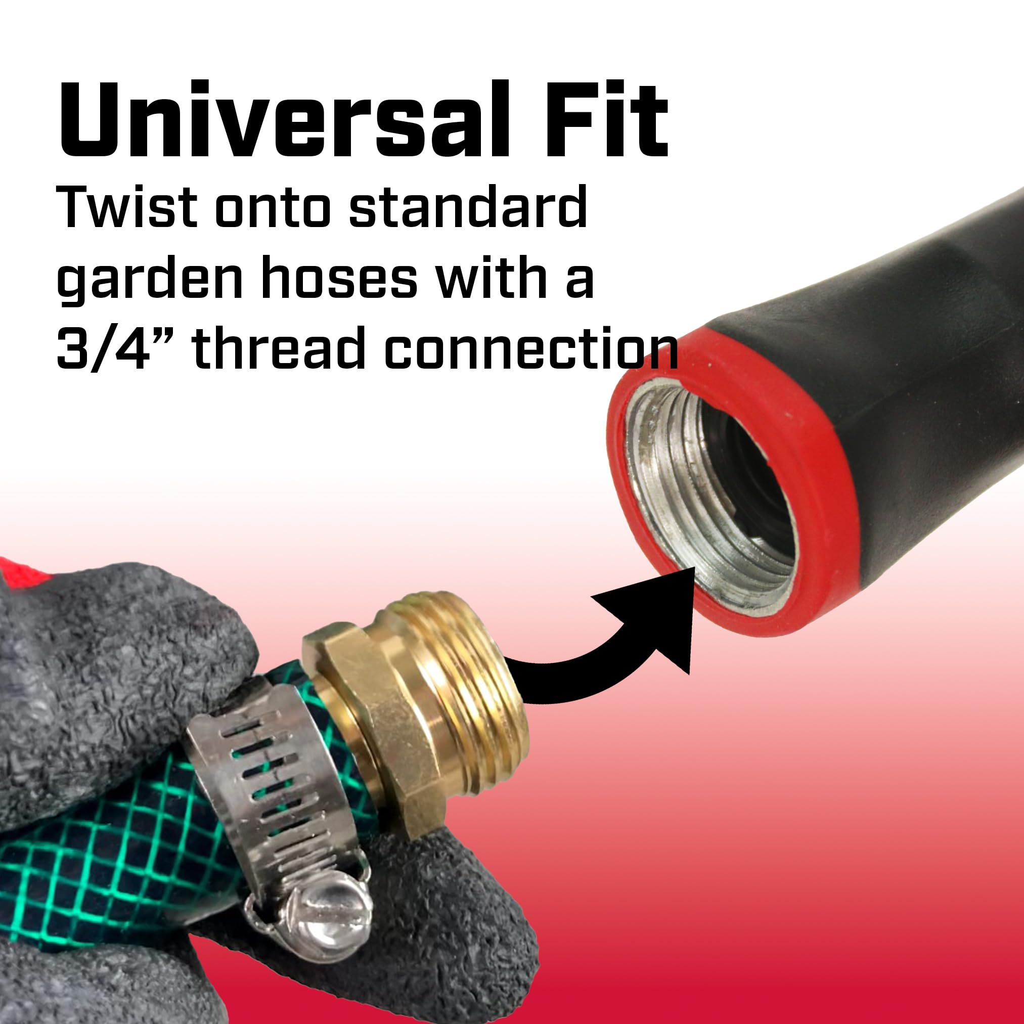Chapin 4699 nozzle three-quarter-inch thread fits standard hoses for quick setup.