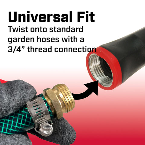 Chapin 4699 nozzle three-quarter-inch thread fits standard hoses for quick setup.