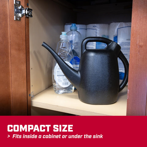 Chapin 48000 fits under a cabinet for storage.