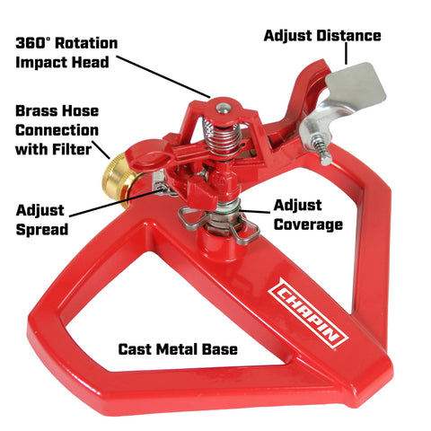 Chapin 4980 demonstrates 360-degree coverage with 85-foot reach