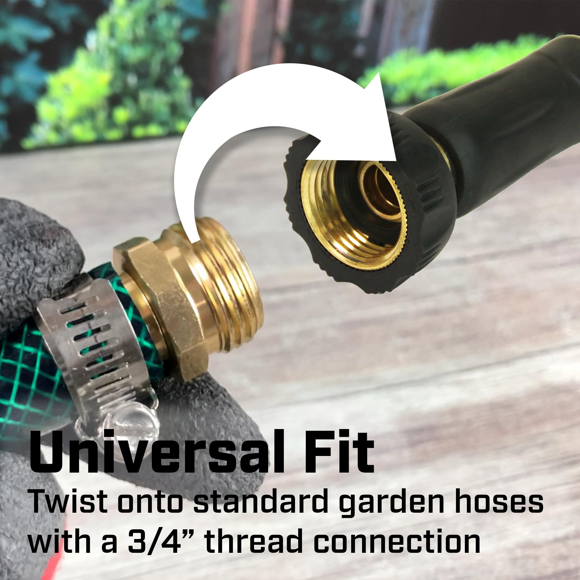 Chapin 6-9476 adjustable spray pattern nozzle switches from jet to soft stream.