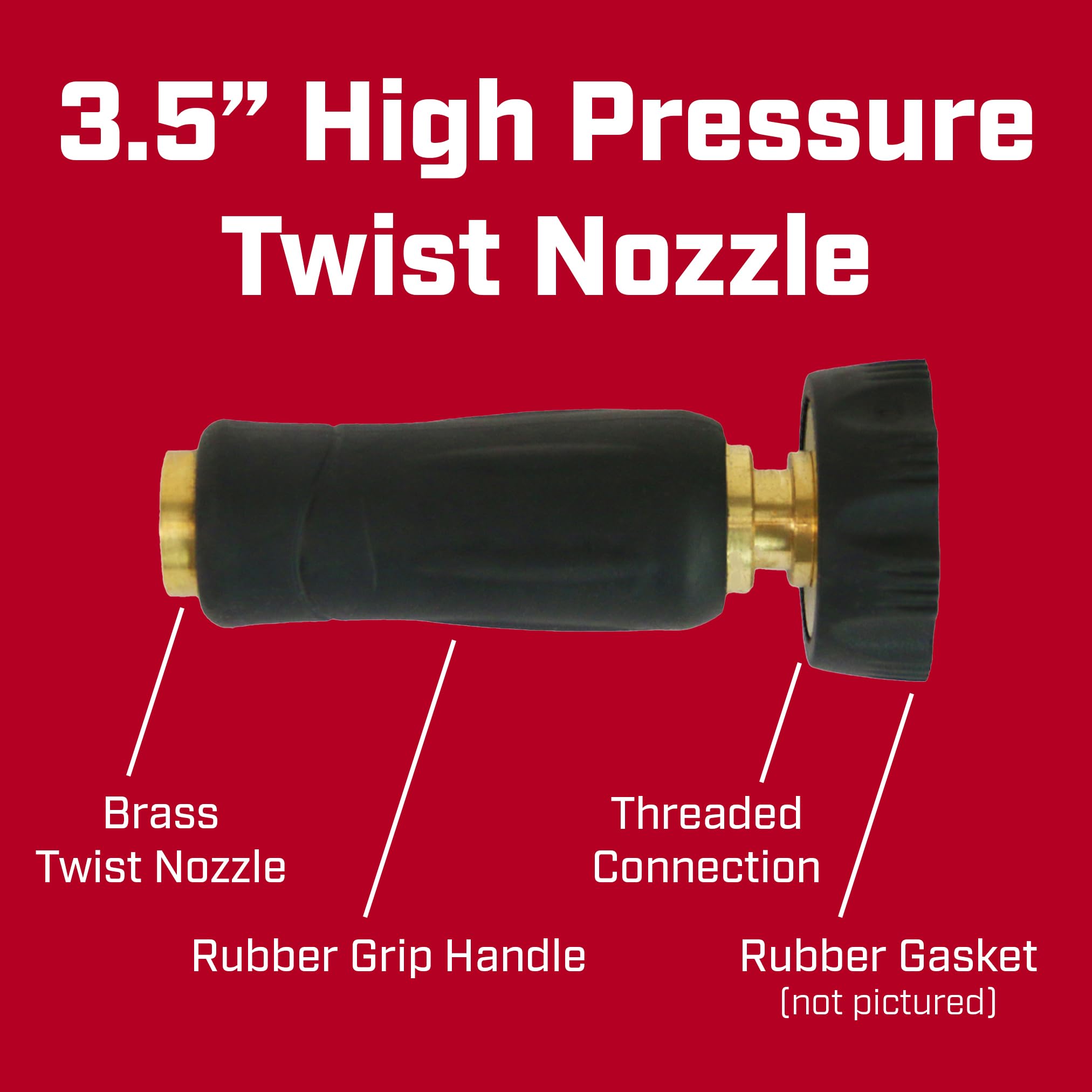 Chapin 6-9476 heavy-duty metal construction with rubber grip for durability.