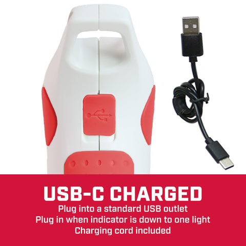 Chapin 75004 USB-C compact unit with built-in hanging hook for storage.