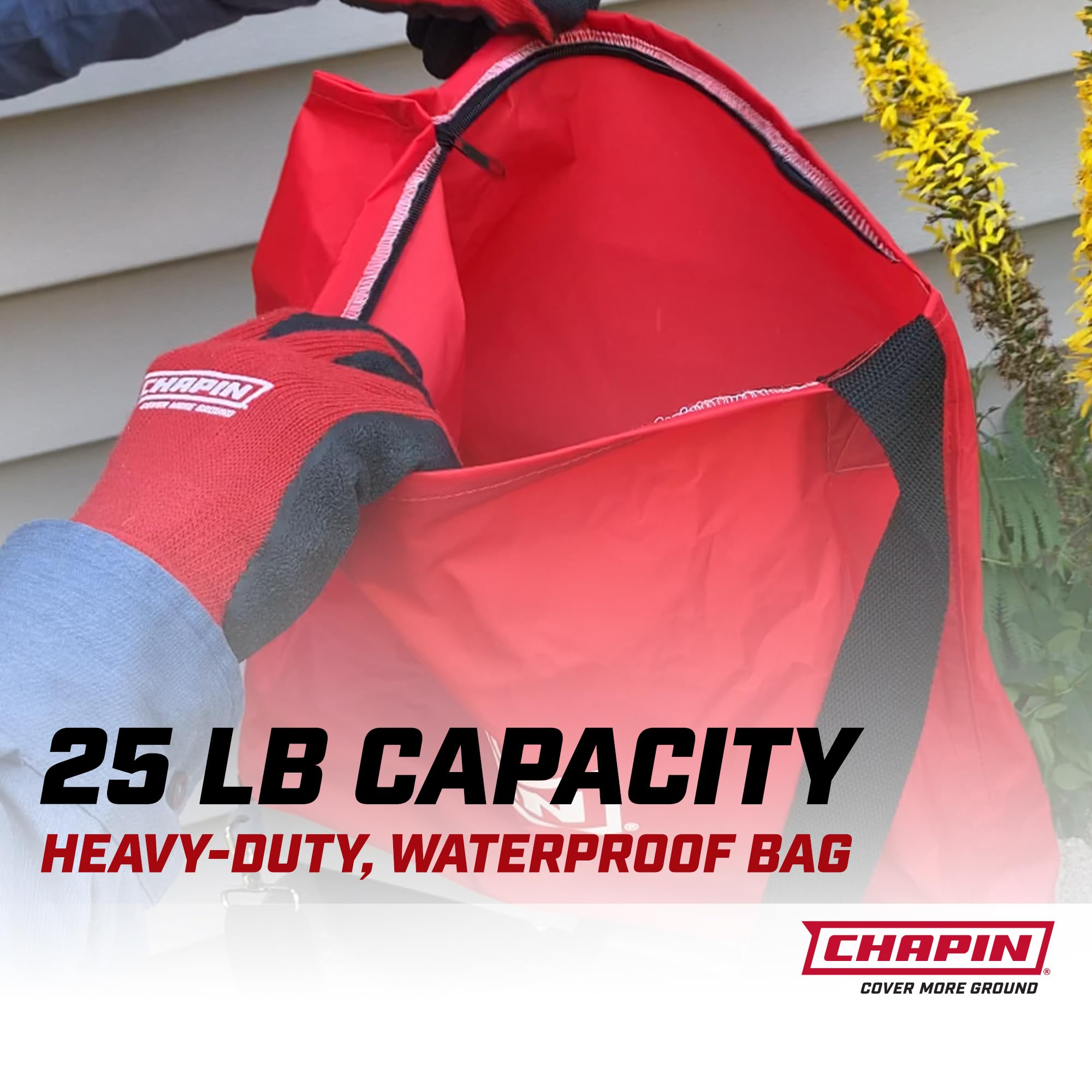 Chapin 84700A adjustable shoulder strap enhances portability.