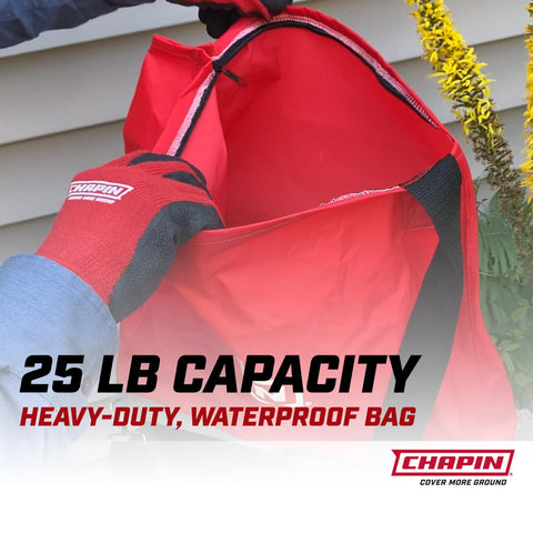 Chapin 84700A adjustable shoulder strap enhances portability.