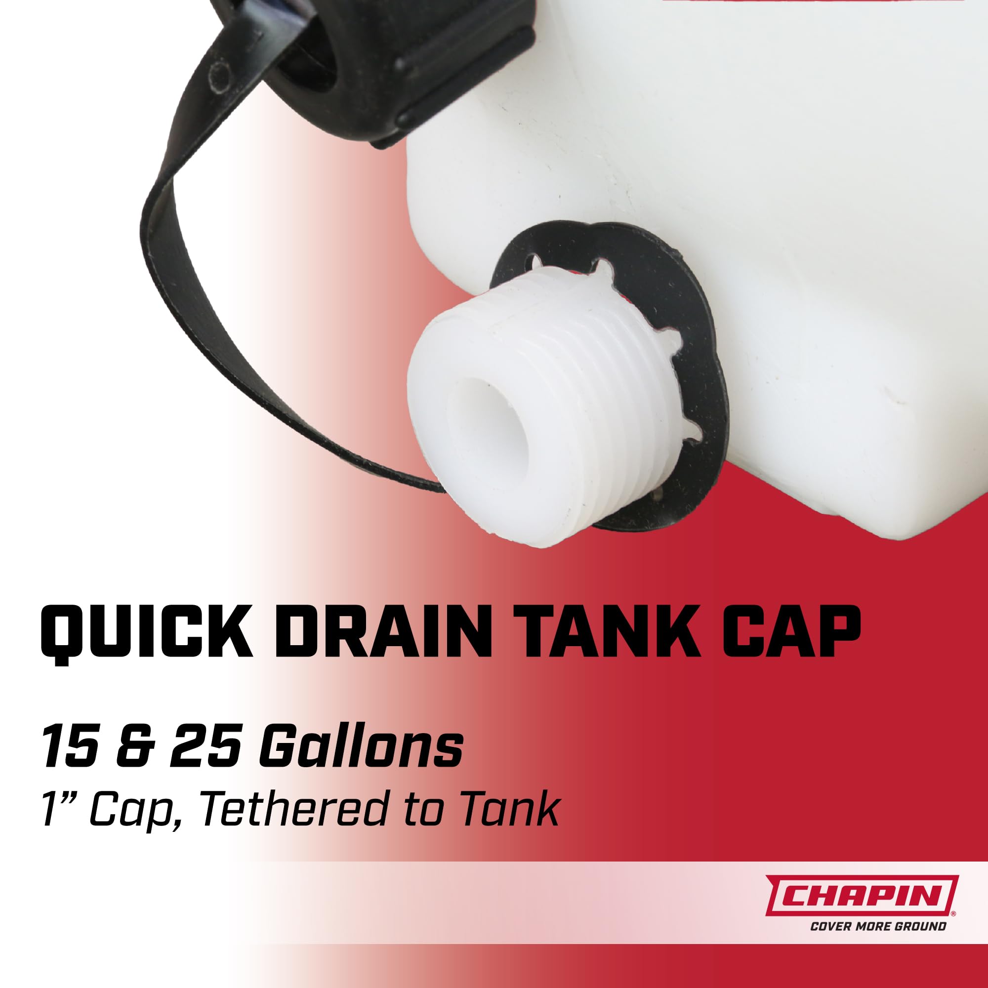 Chapin 97004 translucent poly tank reveals liquid level for quick planning.