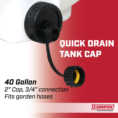 Chapin 98142 tank showing 6-inch wide cap for easy filling during maintenance tasks.