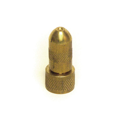Chapin adjustable brass cone nozzle shows a coarse stream, enabling versatile spraying tasks.