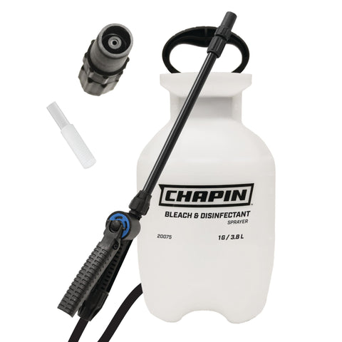 Chapin bleach sprayer with 1-gallon tank for efficient cleaning and disinfection tasks.