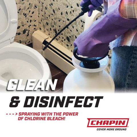 Chapin bleach-resistant seals protect components when handling strong solutions.