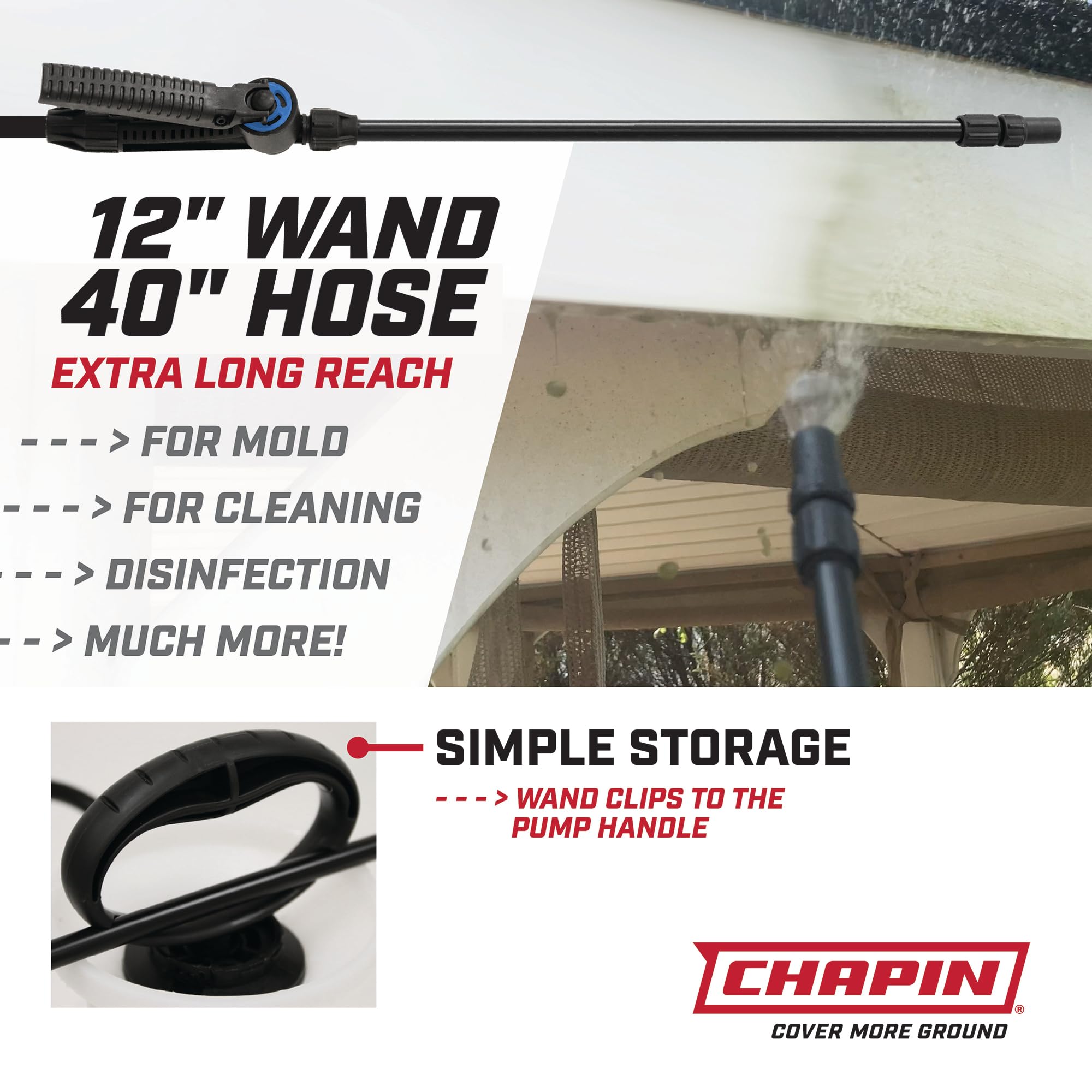 Chapin funnel-top design simplifies refilling with fewer spills.
