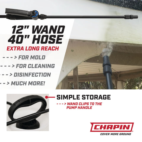 Chapin funnel-top design simplifies refilling with fewer spills.