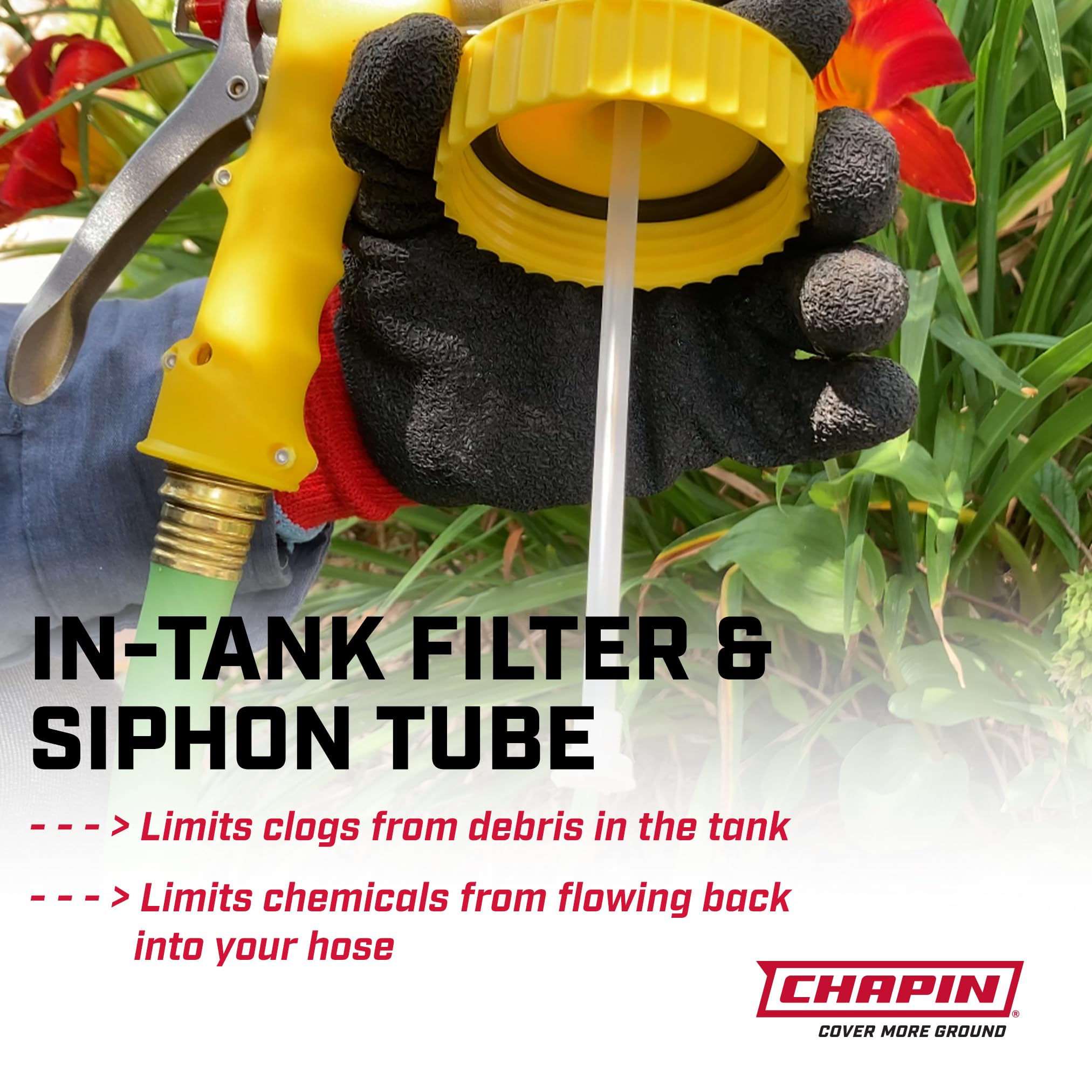 Chapin G364D anti-siphon valve protects water supply during spraying