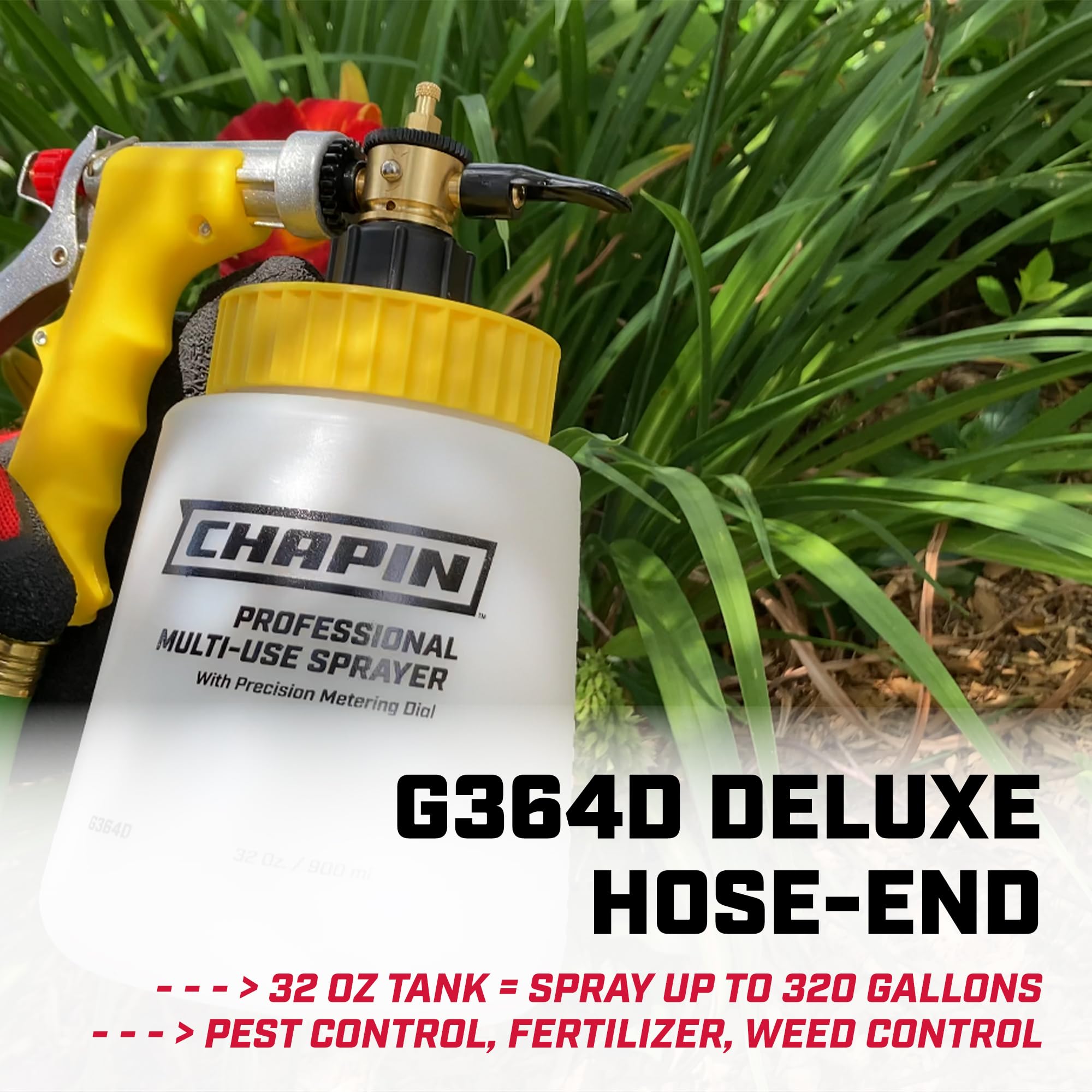 Chapin G364D metering dial with 16 ratios for precise chemical mixing