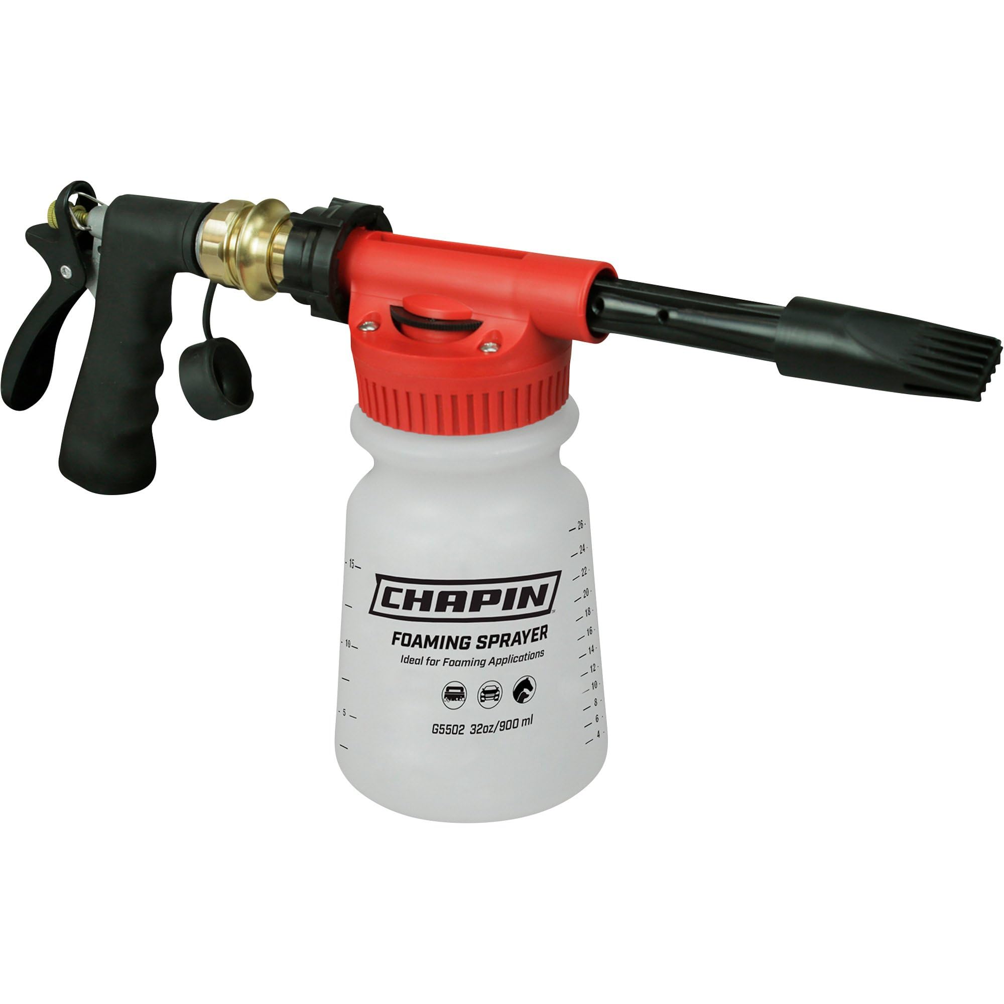 Chapin G5502 foaming sprayer bottle shows translucent 32-ounce reservoir for even coverage