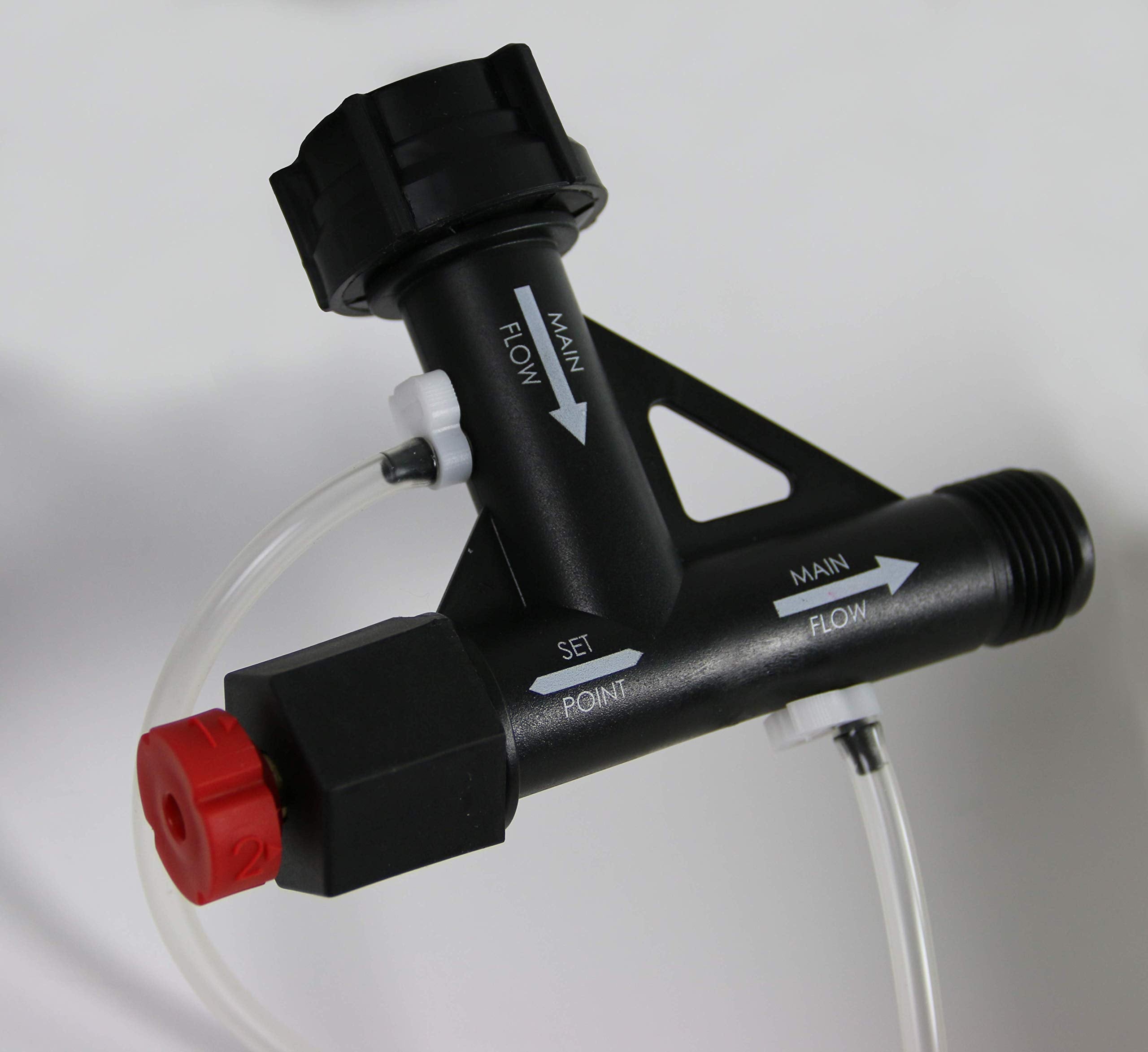 Chapin HydroFeed variable-rate control showing adjustable fertilizer flow per gallon