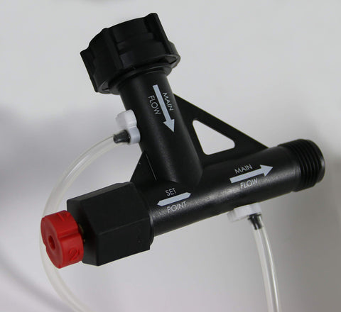 Chapin HydroFeed variable-rate control showing adjustable fertilizer flow per gallon